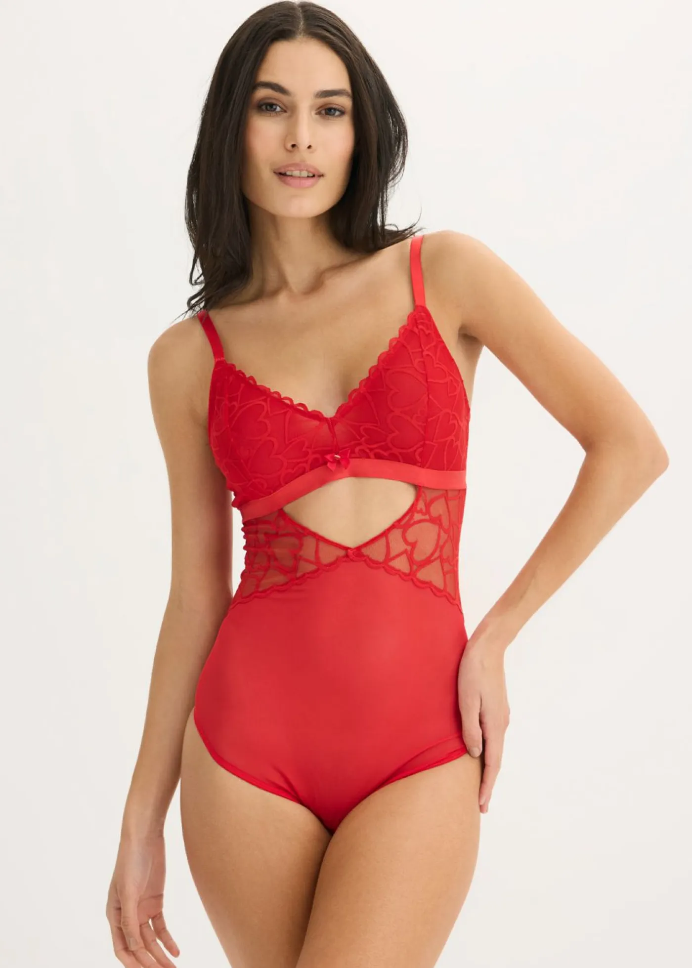 Best Body de tanga con encaje de corazones Mujer Bodies|Lencería