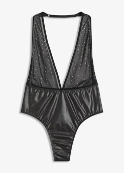Clearance Body de tanga con piedras brillantes Mujer Lencería Sexy