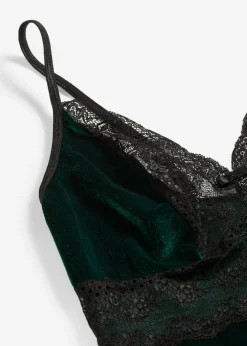Discount Body de terciopelo con abertura Mujer Bodies|Lencería Sexy