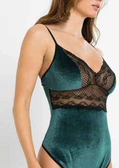 Discount Body de terciopelo con abertura Mujer Bodies|Lencería Sexy