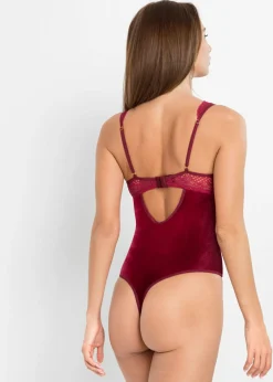 Hot Body de terciopelo con abertura Mujer Bodies|Lencería
