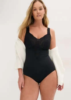 Sale Body sin aros con efecto moldeador medio y encaje Mujer Bodies|Ropa Interior Moldeadora