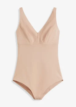 Outlet Body sin costuras ni aros con efecto moldeador medio Mujer Sin Costuras|Bodies