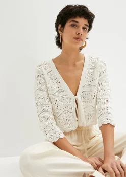 Online Bolero de punto ajour Mujer Jerséis|Ropa De Punto
