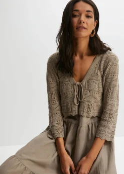 Online Bolero de punto ajour Mujer Jerséis|Ropa De Punto