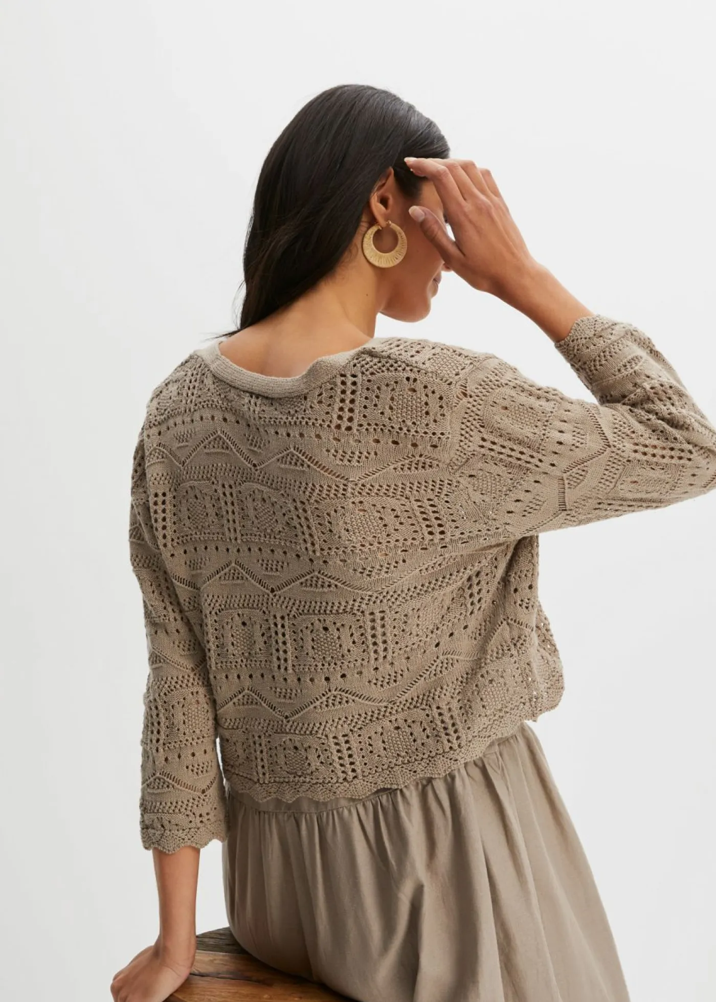 Online Bolero de punto ajour Mujer Jerséis|Ropa De Punto