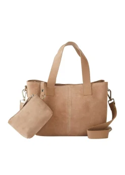 Bolso de mano de ante Mujer Complementos Temáticos·Complementos De Piel|Bolsos