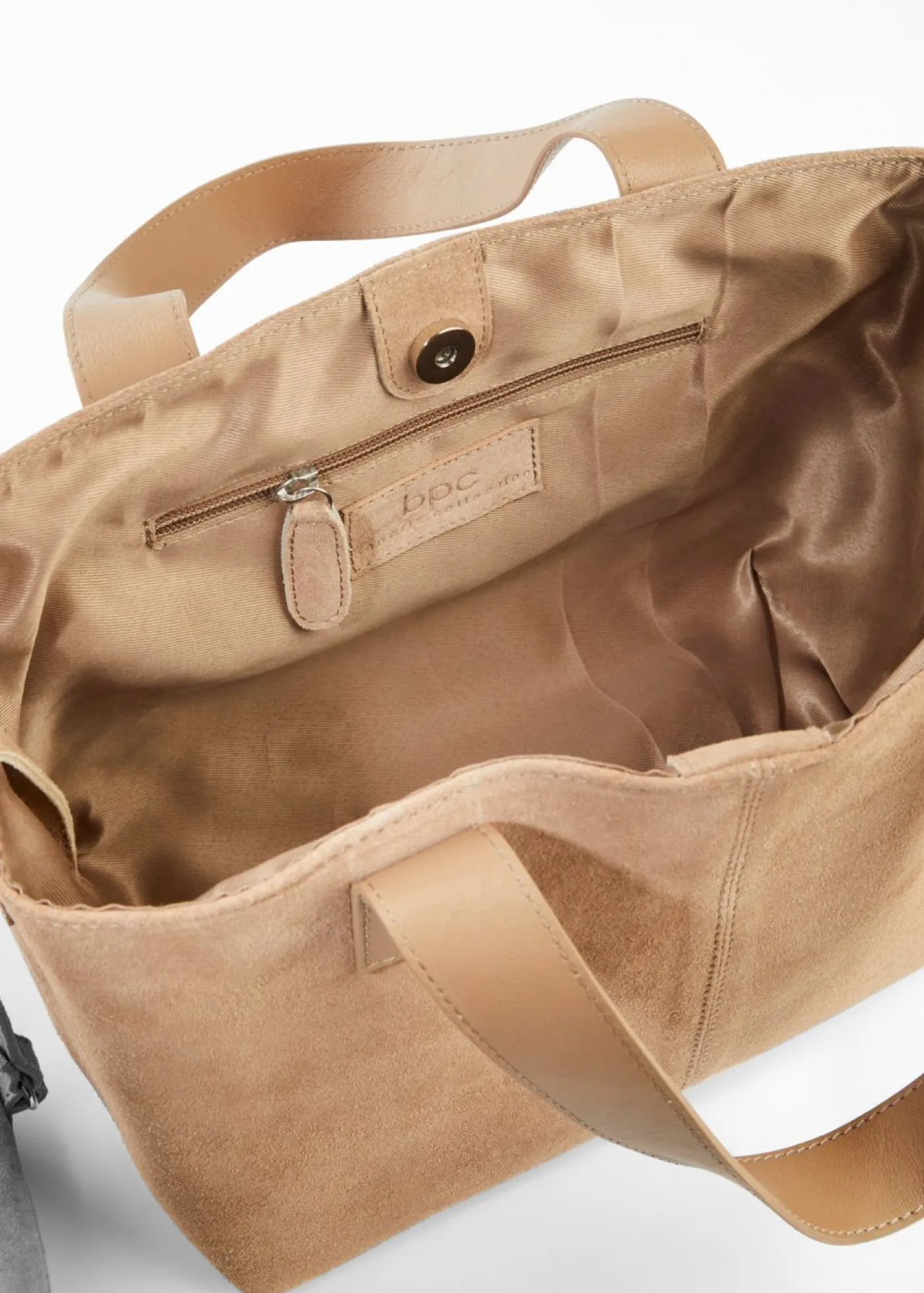 Bolso de mano de ante Mujer Complementos Temáticos·Complementos De Piel|Bolsos