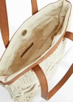 Bolso shopper de macramé Mujer Complementos Temáticos·Accesorios Veganos|Bolsos