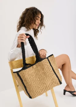 Sale Bolso shopper de paja Mujer Bolsos