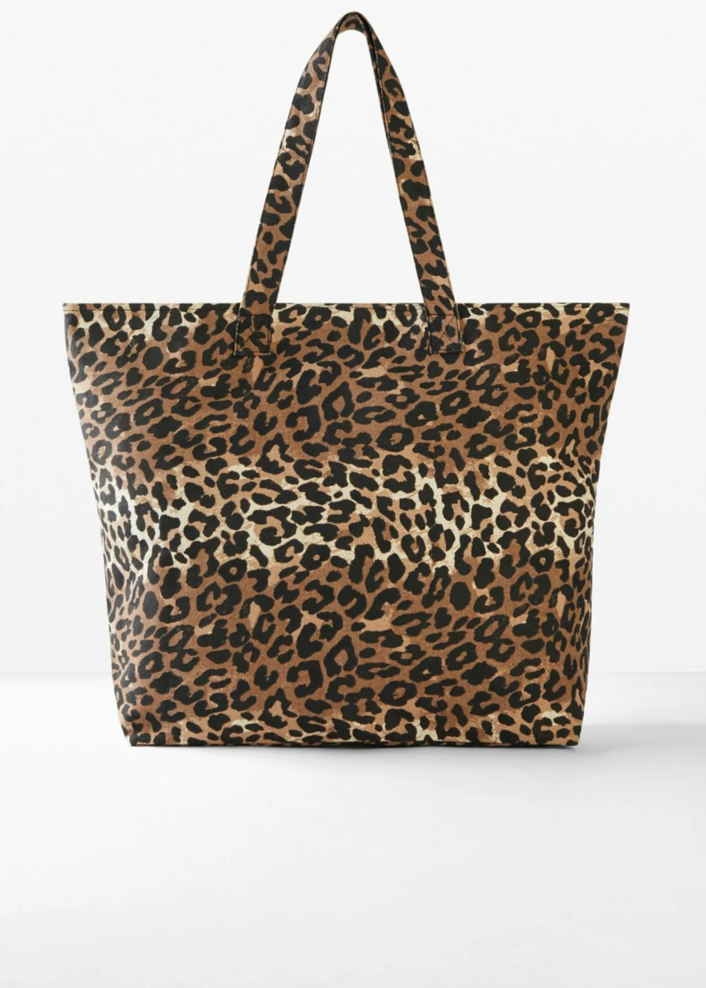 Clearance Bolso tipo shopper de lona con estampado de leopardo Mujer Bolsos