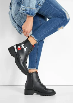 New Botas con cordones de Mickey Mouse Mujer Botines De Nieve·Botas Con Cordones|Zapatos De Marca·Otras Marcas
