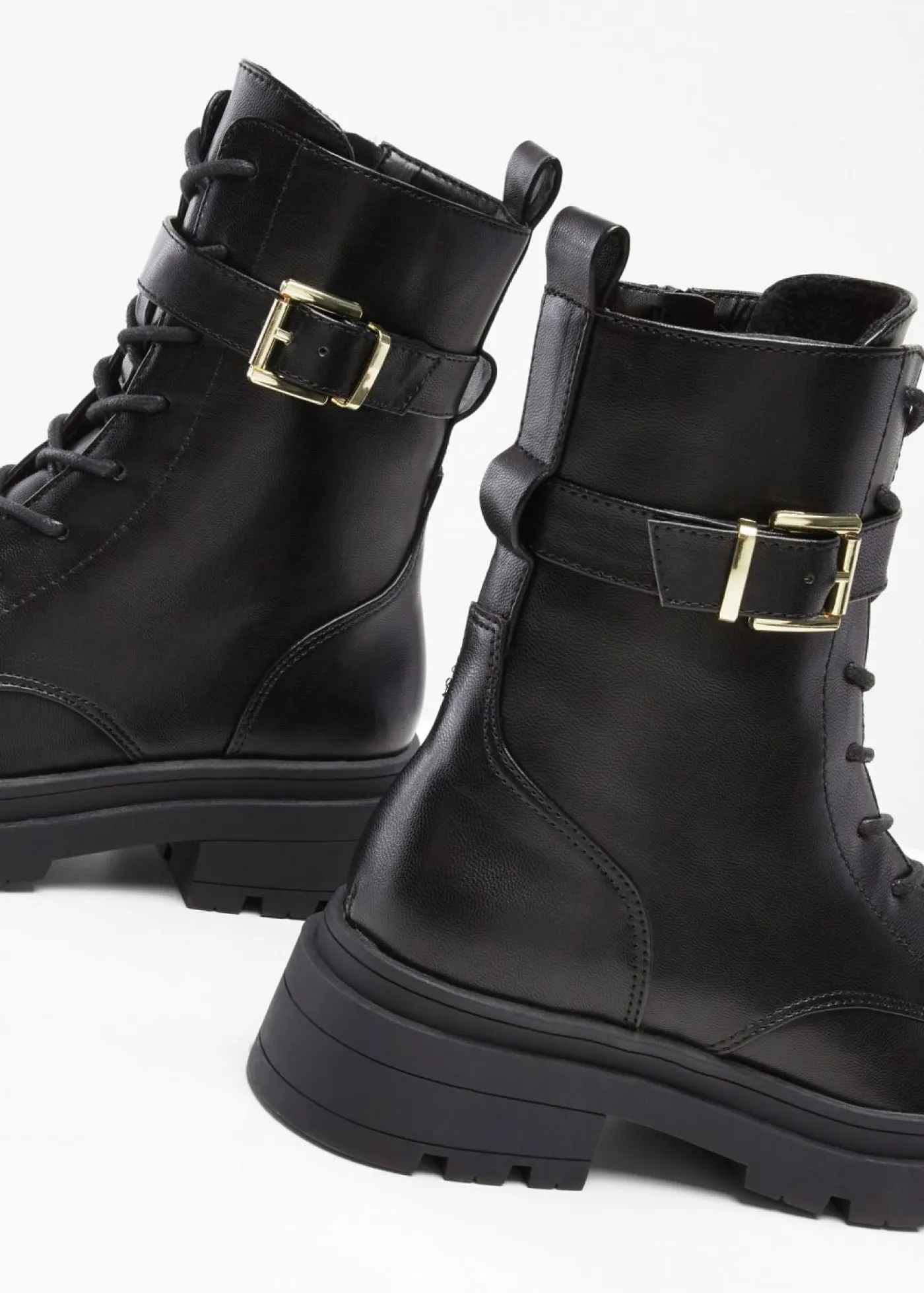 Online Botas con cordones y hebilla Mujer Tendencias·Zapatos Veganos|Botines De Nieve·Botas Con Cordones