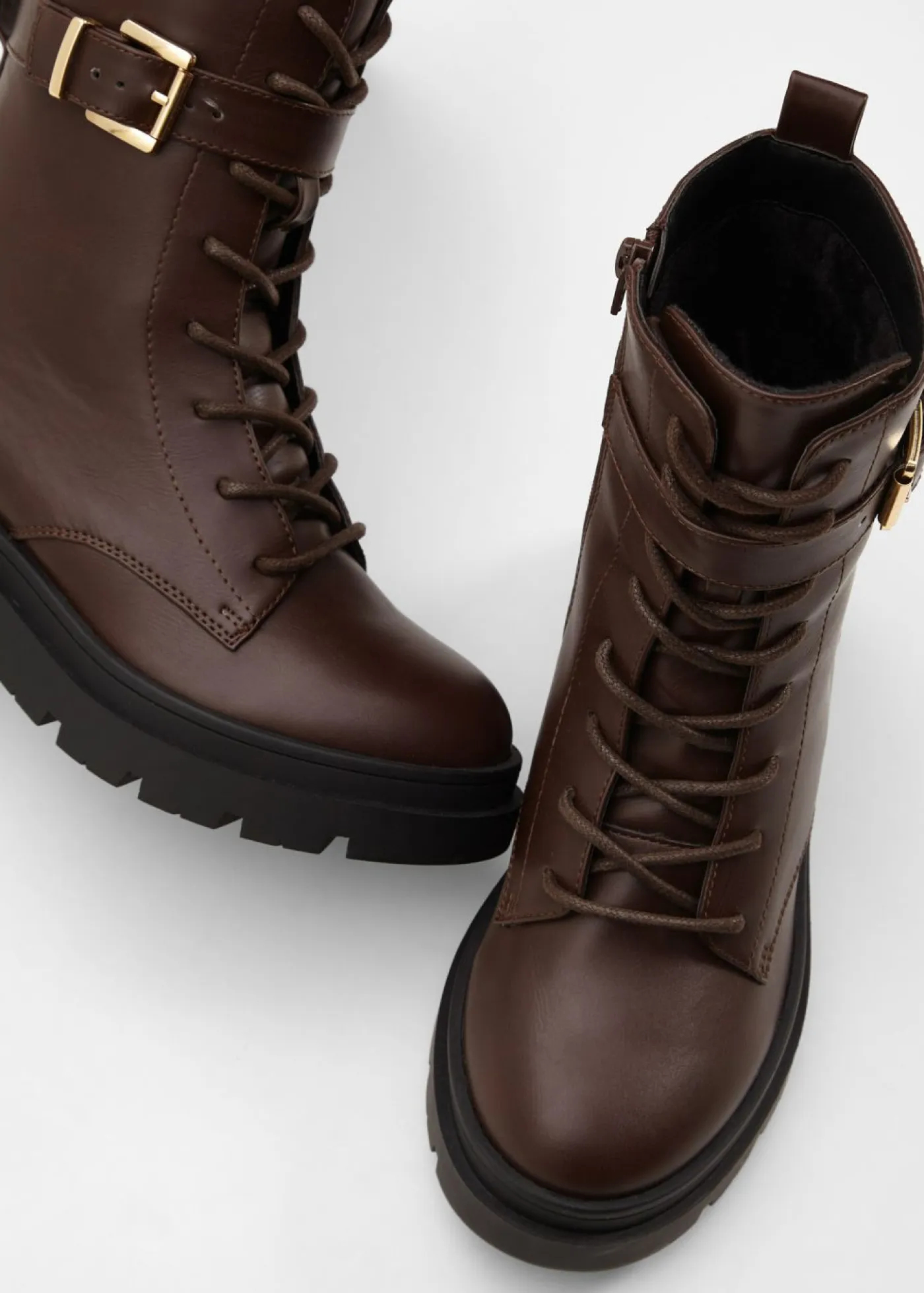 Discount Botas con cordones y hebilla Mujer Tendencias·Zapatos Veganos|Botines De Nieve·Botas Con Cordones