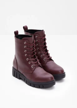 Online Botas con cordones y suela perfilada Mujer Tendencias·Zapatos Veganos|Botines De Nieve·Botas Con Cordones