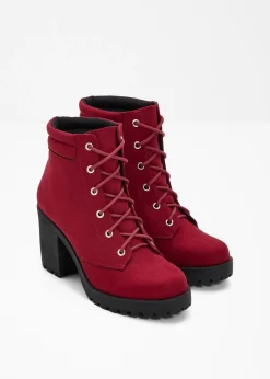 Botas con cordones y tacón ancho Mujer Tendencias·Zapatos Veganos|Botines De Nieve·Botas Con Cordones