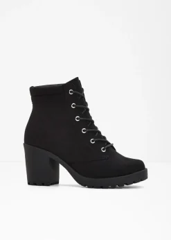 Hot Botas con cordones y tacón ancho Mujer Tendencias·Zapatos Veganos|Botines De Nieve·Botas Con Cordones