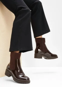 New Botas con inserto de pana Mujer Tendencias·Zapatos Veganos|Botines De Nieve·Botines Clásicos