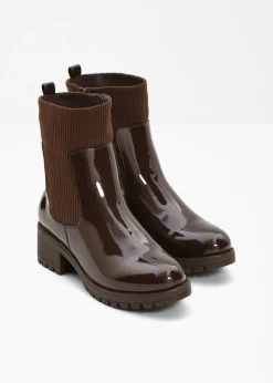 New Botas con inserto de pana Mujer Tendencias·Zapatos Veganos|Botines De Nieve·Botines Clásicos