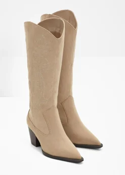 New Botas estilo cowboy con bordados Mujer Botas