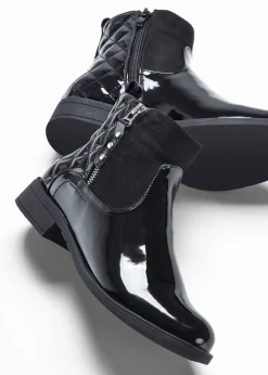 Hot Botines con aspecto de charol Mujer Tendencias·Zapatos Veganos|Botines