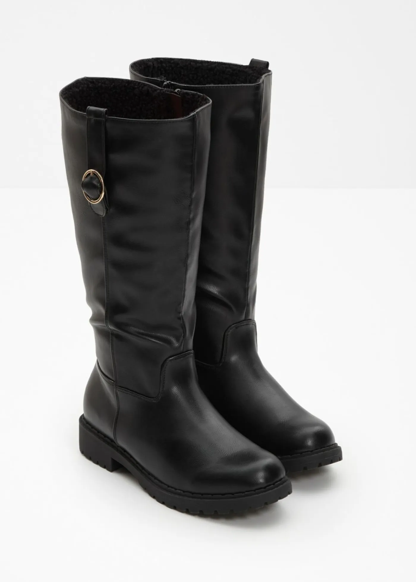 New Botines de caña ancha Mujer Botas De Pelo|Botas
