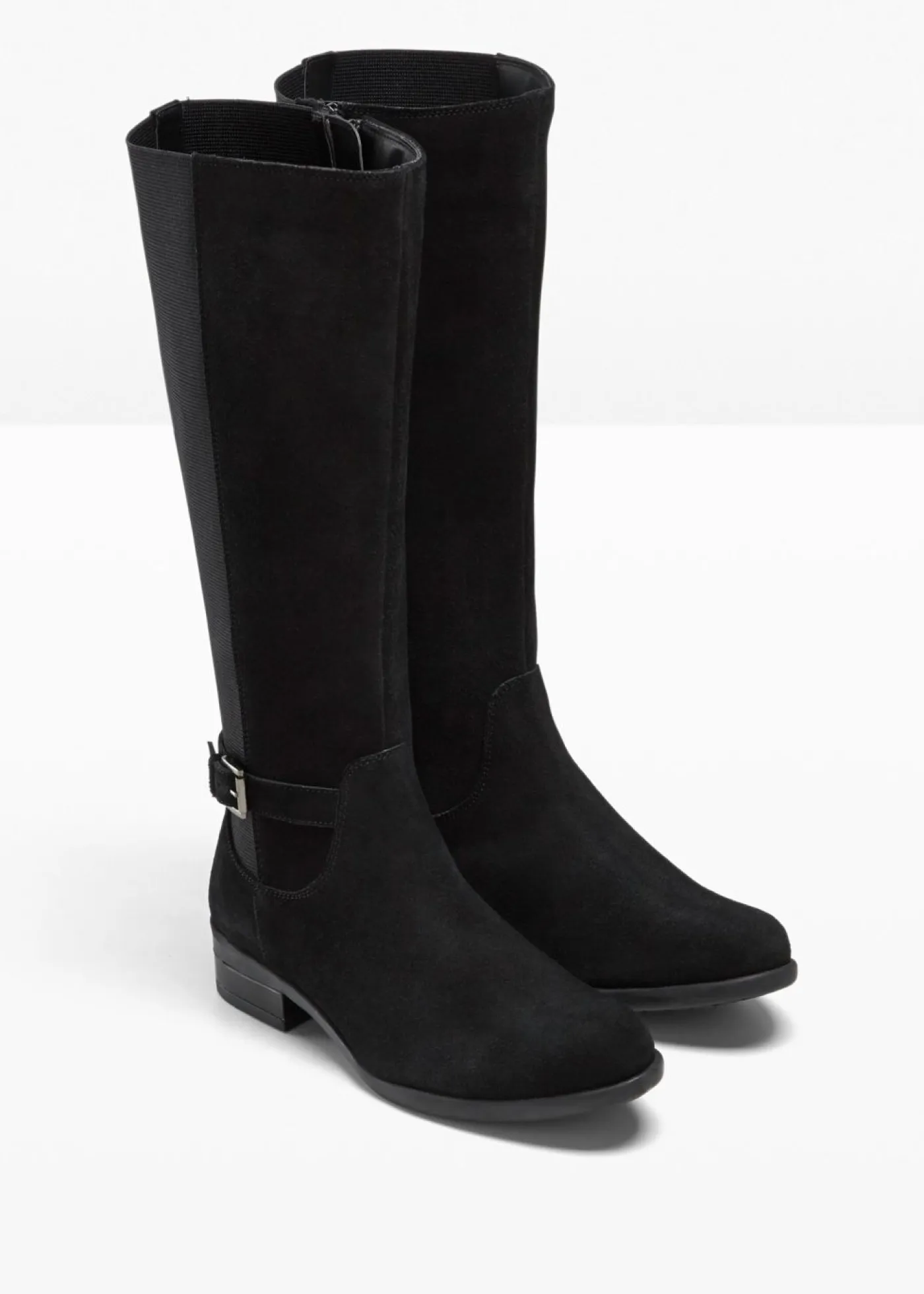 Botines de caña ancha de cuero Mujer Botas|Premium