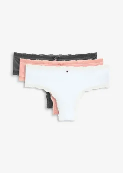 Sale Braga brasileña con efecto brillante (3 unidades) Mujer Lencería|Bragas