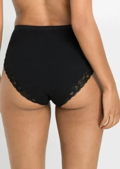 New Braga con algodón orgánico y encaje (4 unidades) Mujer Ropa Interior De Algodón|Bragas