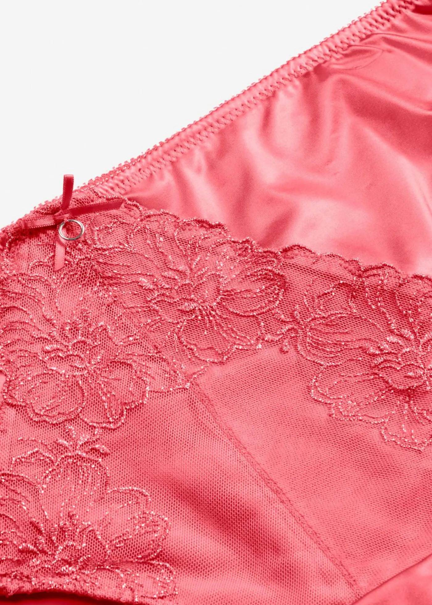 New Braga con bordado floral brillante Mujer Bragas