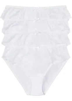 New Braga con encaje (4 unidades) Mujer Ropa Interior De Algodón|Bragas