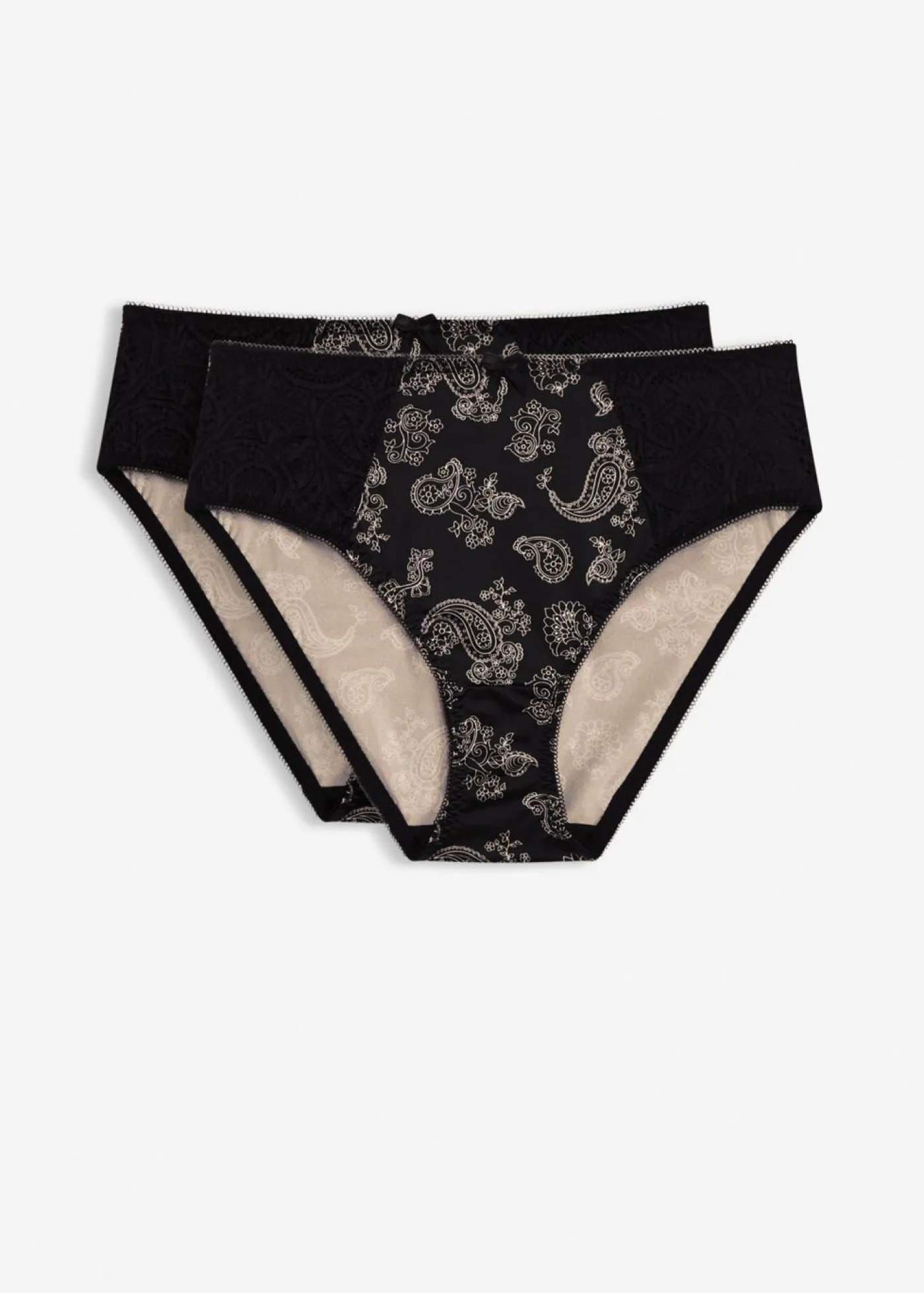 Online Braga con encaje delicado (2 unidades) Mujer Lencería|Bragas