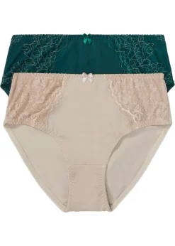 Online Braga con encaje delicado (2 unidades) Mujer Lencería|Bragas