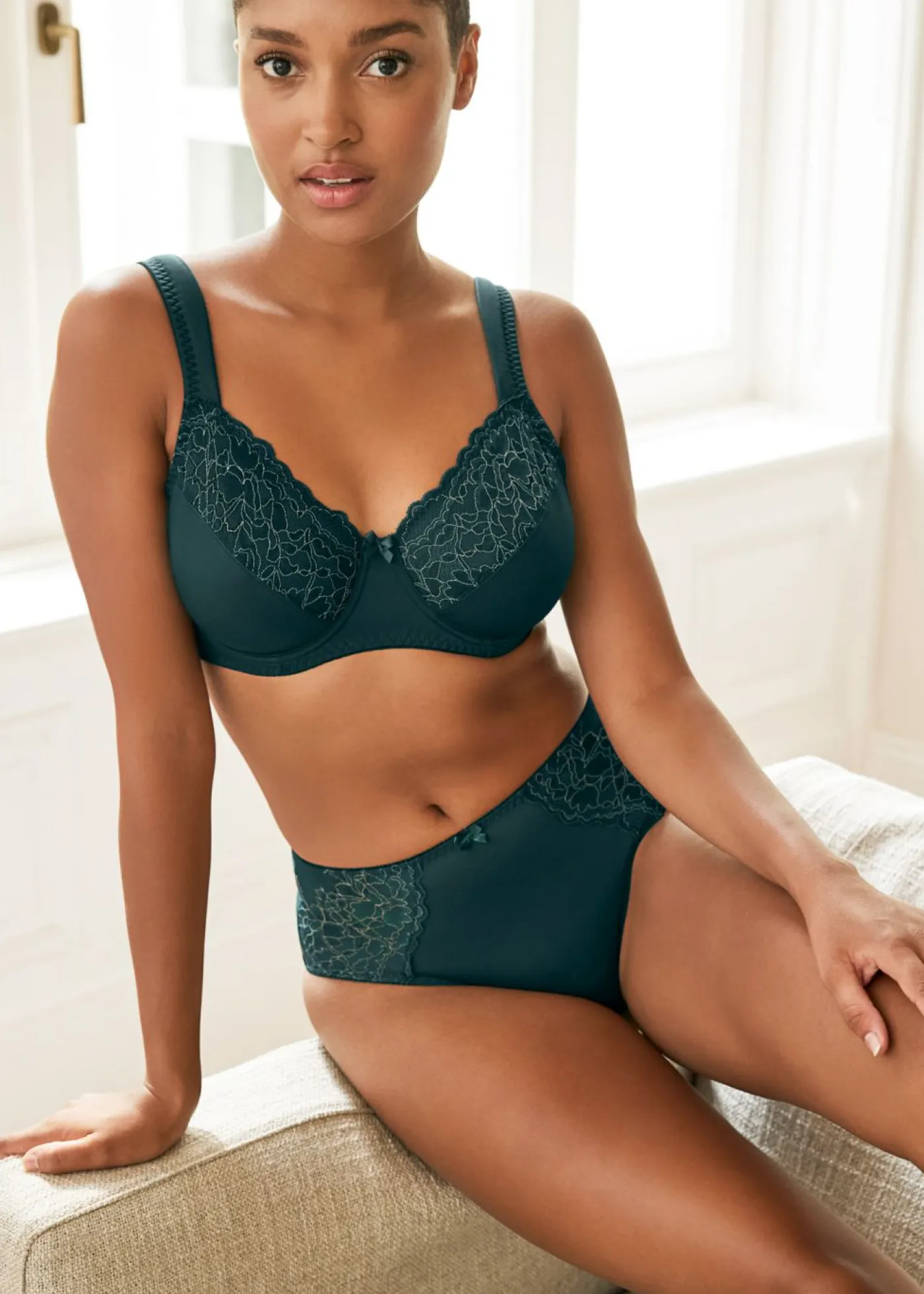 Online Braga con encaje delicado (2 unidades) Mujer Lencería|Bragas