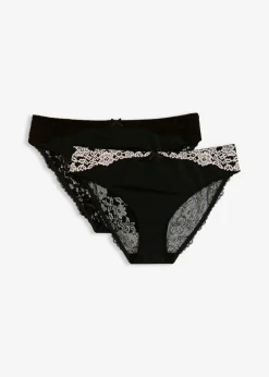 Online Braga con encaje delicado (2 unidades) Mujer Lencería|Bragas