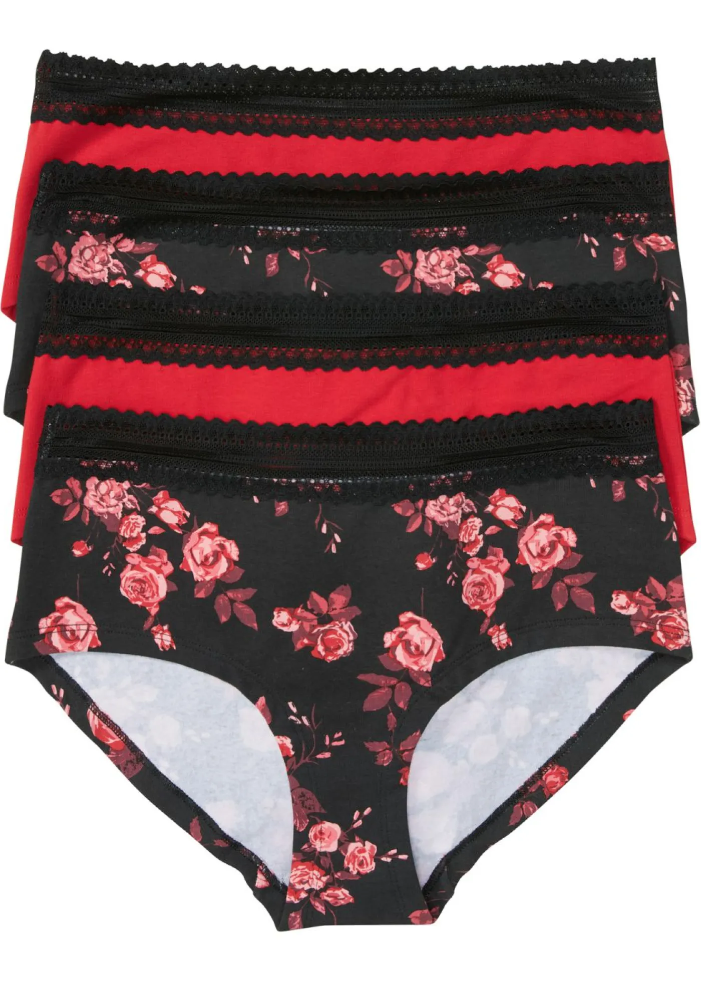 Hot Braga con encaje y algodón orgánico (4 unidades) Mujer Ropa Interior De Algodón|Bragas