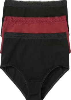 New Braga de talle alto con algodón (3 unidades) Mujer Ropa Interior De Algodón|Básicos