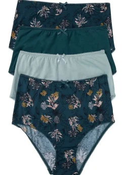 New Braga de talle alto con algodón orgánico (4 unidades) Mujer Ropa Interior De Algodón|Bragas