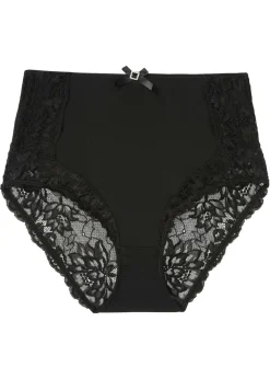 Best Braga de talle alto con encaje Mujer Lencería|Bragas