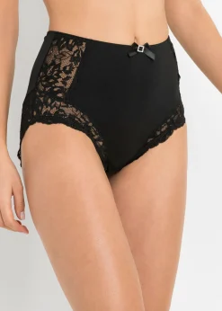 Best Braga de talle alto con encaje Mujer Lencería|Bragas