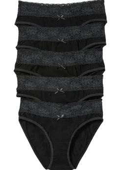 Hot Braguita (5 unidades) con encaje Mujer Ropa Interior De Algodón|Bragas