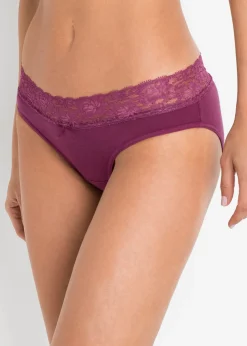 Clearance Braguita (5 unidades) con encaje Mujer Ropa Interior De Algodón|Bragas