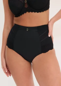 Sale Braguita con encaje y efecto moldeador medio Mujer Ropa Interior Moldeadora|Bragas