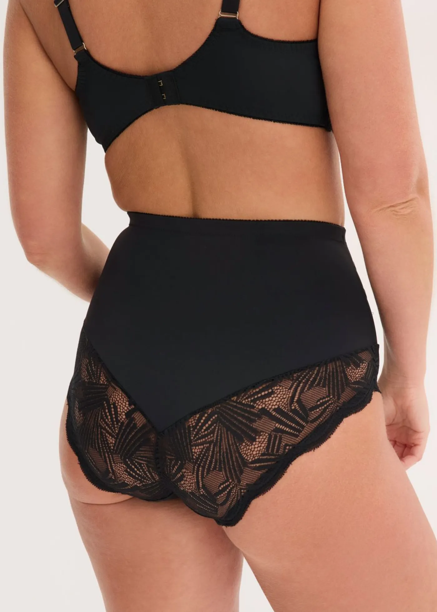 Sale Braguita con encaje y efecto moldeador medio Mujer Ropa Interior Moldeadora|Bragas