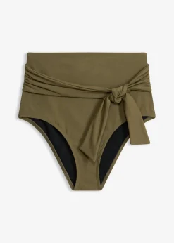 Discount Braguita de bikini highwaist con gran efecto moldeador y cordón Mujer Conjuntos De Traje De Baño|Vestidos Moldeadores