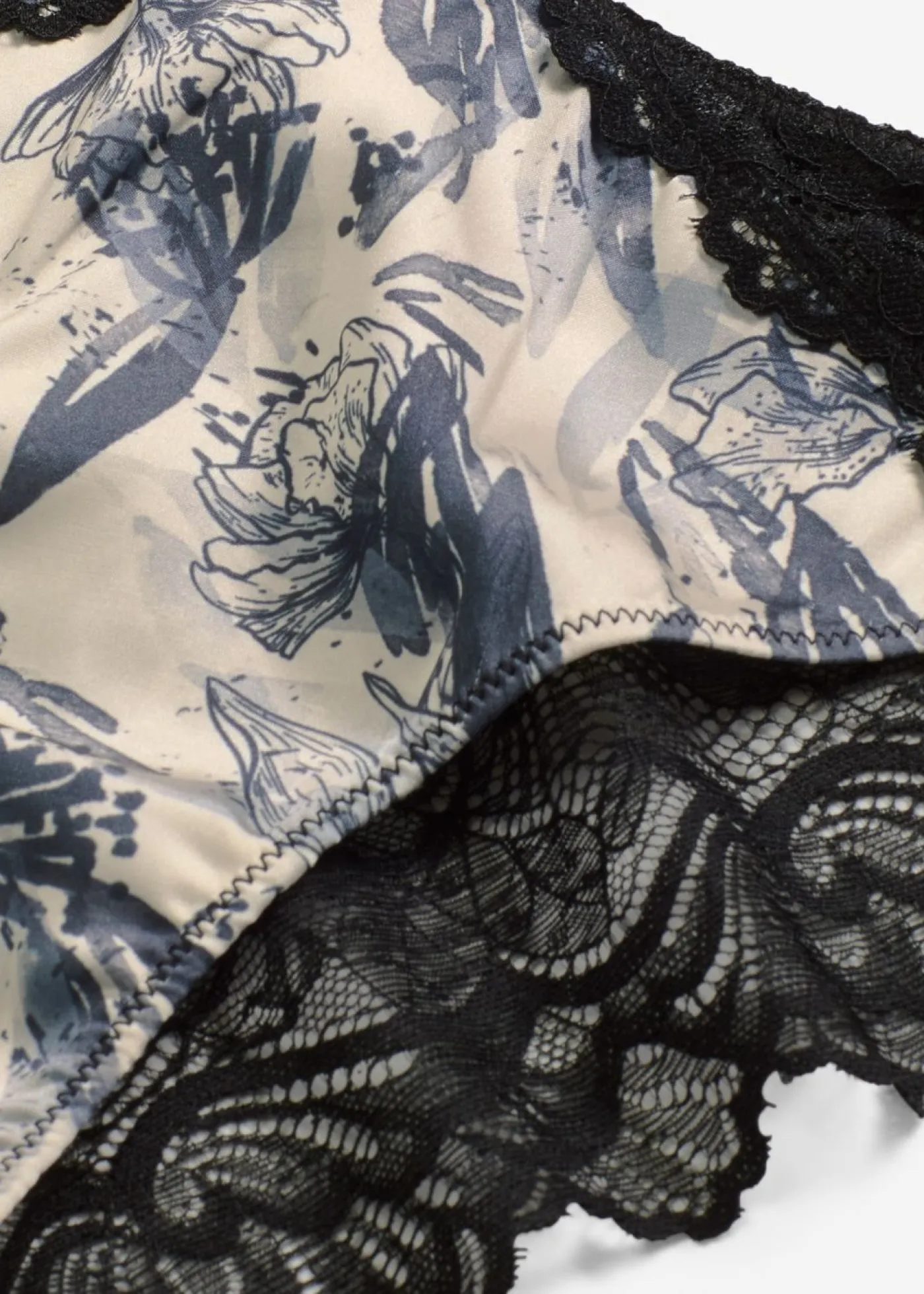 Sale Braguita de satén estampado Mujer Lencería|Bragas