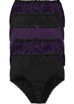 Hot Braguita de talle alto (5 unidades) Mujer Ropa Interior De Algodón|Bragas