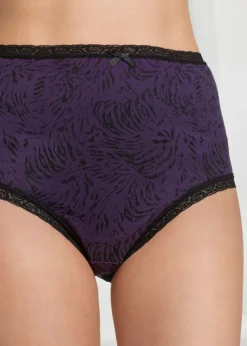 Hot Braguita de talle alto (5 unidades) Mujer Ropa Interior De Algodón|Bragas