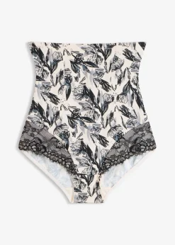 Discount Braguita de talle alto con encaje y efecto moldeador medio Mujer Ropa Interior Moldeadora|Bragas