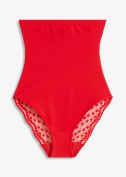 Hot Braguita moldeadora de talle alto con encaje de corazones y gran efecto moldeador Mujer Ropa Interior Moldeadora|Bragas